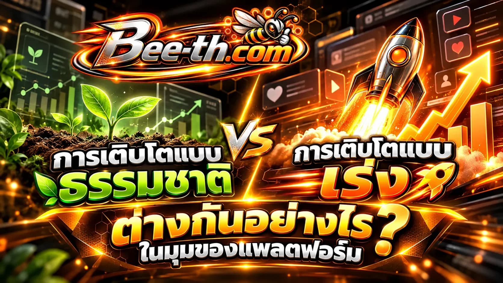 การเติบโตแบบธรรมชาติเทียบกับการเติบโตแบบเร่ง ต่างกันอย่างไรในมุมของแพลตฟอร์ม บทความจาก Bee-th.com